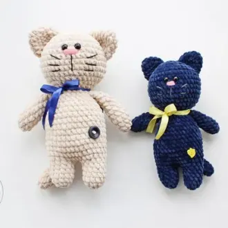 Плюшевая кошечка Зефирка