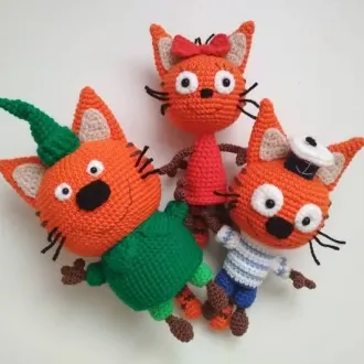 Веселые котята из мультфильма «Три кота»