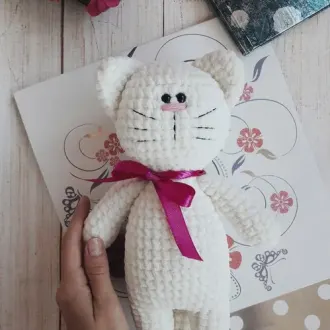 Плюшевая кошечка Зефирка