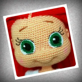 Вяжем глазки для куклы
