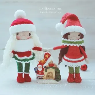 Вязаные новогодние куколки