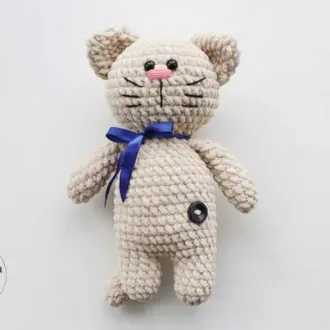 Плюшевая кошечка Зефирка