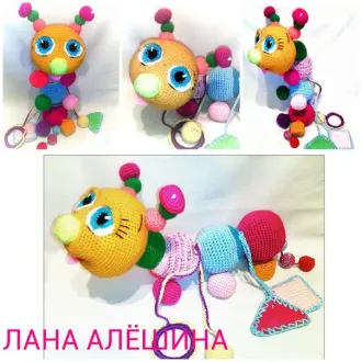Развивающая игрушка Гусеница- бусенница Фрося