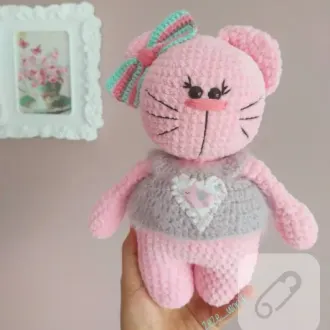 Мягкая плюшевая кошечка Розочка