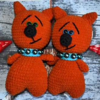 Плюшевые сердечные котики