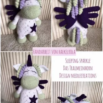 Милая спящая единорожка
