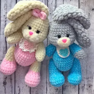 Плюшевая зайка Κpoшкa Bunny Автор- @bluе_bunny_toys