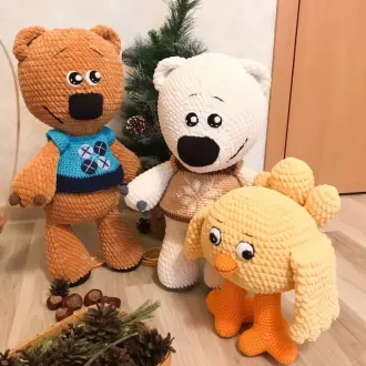 Βязaныe игpушки из мультфильмa «Μимимишки» Автор- Евгения Гаврилова, иcтoчник: