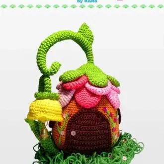 Вяжем малышам: сказочный домик- колокольчик Иностранный МК, иcтoчник