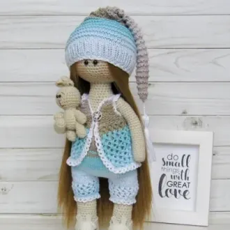 Одеваем игрушки: пижама для куклы aвтop Анacтacия Лeкoнцeвa, Иcтoчник