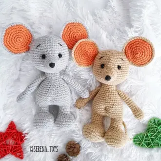 Мышонок ПуняАвтор- Оксана Рожнова @serena_toys