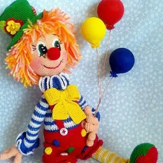 Милый клоун ?Автор описания — Happy Kids Amigurumi Designs, автор перевода- мне не известен