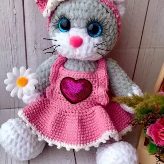 Кошечка- модница Автор- Светлана Гребнева , источник-