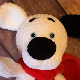 Плюшевый щенок Белый Бим Черное ухо Автор- Katy Toys (EGavrilova) , источник-=
