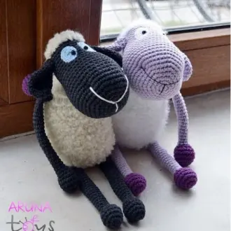 Забавные овечки Автор- Mor Koyun Yapılışı-Amigurumi Источник-