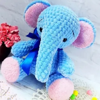 Милейший плюшевый слоник Автор- ElenaBabyToys (Елена Жаглина) ,Источник-