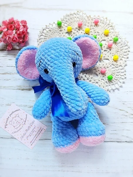 Милейший плюшевый слоник Автор- ElenaBabyToys (Елена Жаглина) ,Источник-, фото 2