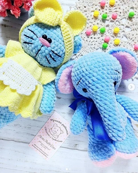 Милейший плюшевый слоник Автор- ElenaBabyToys (Елена Жаглина) ,Источник-, фото 4