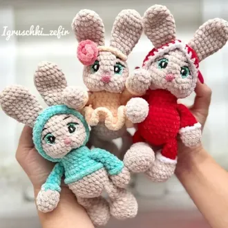 Плюшевые зайки-малыши