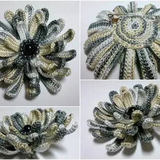 Брошь цветочек