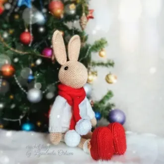 Зайка новогодний