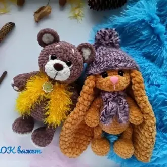 Мишка и зайка «Зефирки»
