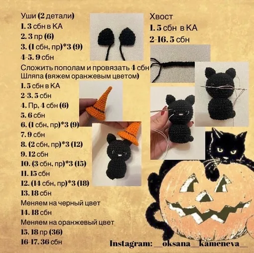 Чёрный котенок в остроконечной шляпе, фото 4