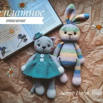 Котик и зайчик