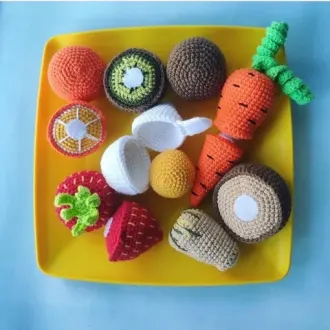 Развивающая игра для детей, еда на липучках